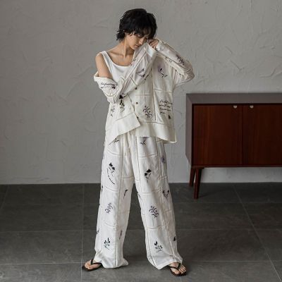 40周年限定】パッチワーク刺繍イージーワイドパンツ | MAYSON GREY