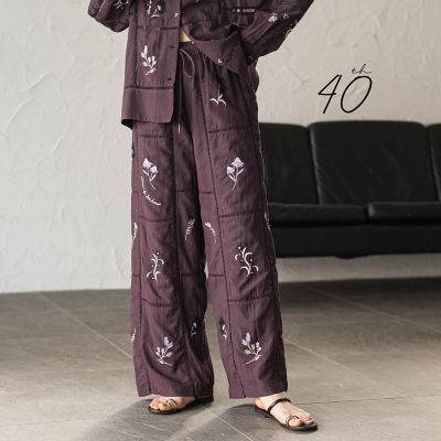 40周年限定】パッチワーク刺繍イージーワイドパンツ | MAYSON GREY