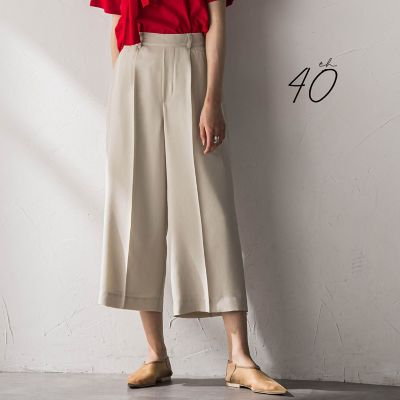 40周年限定】復刻リネンライクイージークロップドワイドパンツ