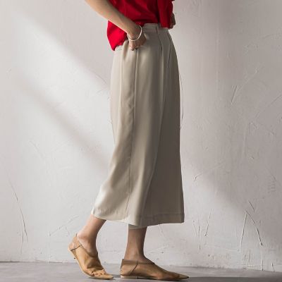 40周年限定】復刻リネンライクイージークロップドワイドパンツ
