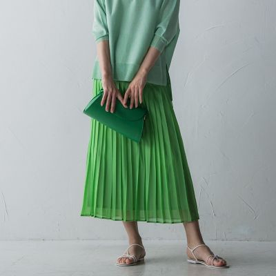 ヘムプリーツシアースカート≪手洗い可能≫