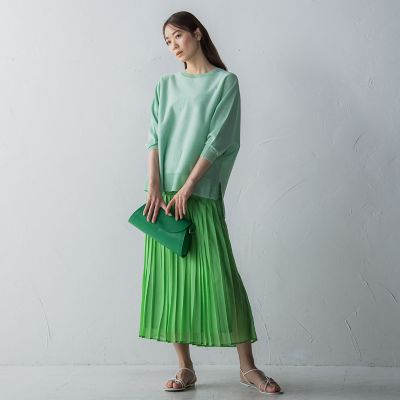 ヘムプリーツシアースカート≪手洗い可能≫