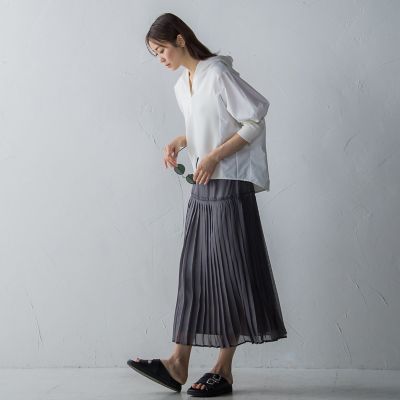 ヘムプリーツシアースカート≪手洗い可能≫