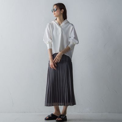 ヘムプリーツシアースカート≪手洗い可能≫