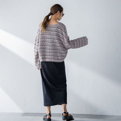 カットジョーゼットフロントベンツストレートスカート≪セットアップ対応／手洗い可能≫