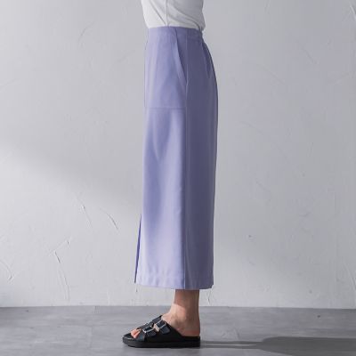 カットジョーゼットフロントベンツストレートスカート≪セットアップ対応／手洗い可能≫