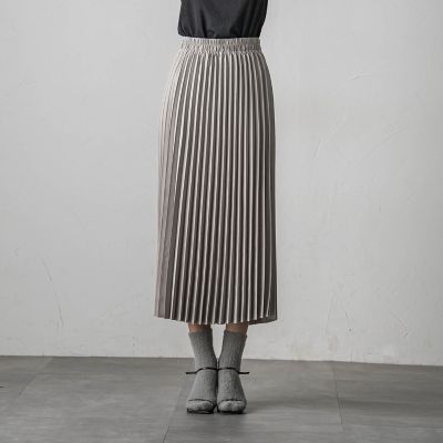 スウェードアコーディオンプリーツスカート≪手洗い可能≫