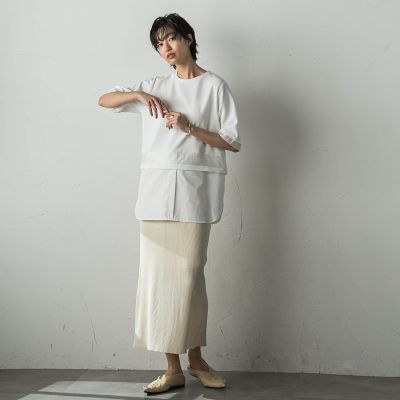 【新品、本物、当店在庫だから安心】 配色リブタイトニットスカート≪手洗い可能／セットアップ対応 スーツ・フォーマル・ドレス