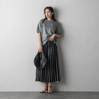 WEB限定カラーあり】チェック＆ストライプリバーシブルスカート