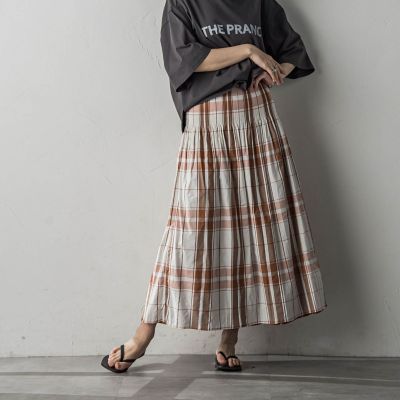 メイソングレイ（MAYSON GREY）/【WEB限定カラーあり】チェック＆ストライプリバーシブルスカート≪洗濯機で洗える≫ WEB限定カラーあり】チェック＆ストライプリバーシブルスカート