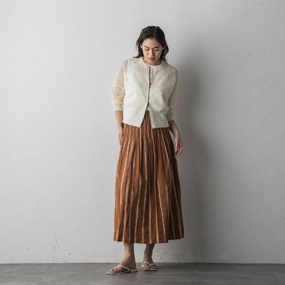 WEB限定カラーあり】チェック＆ストライプリバーシブルスカート