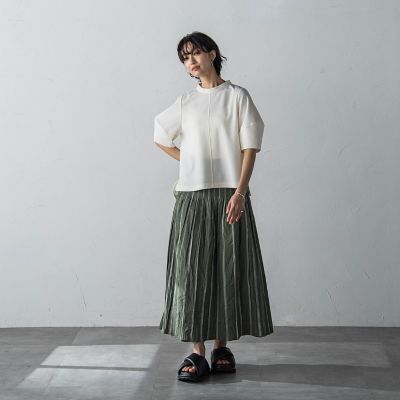 WEB限定カラーあり】チェック＆ストライプリバーシブルスカート