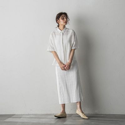 スクエアレースナロースカート≪手洗い可能≫