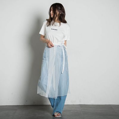 チュールラップスカート≪手洗い可能≫