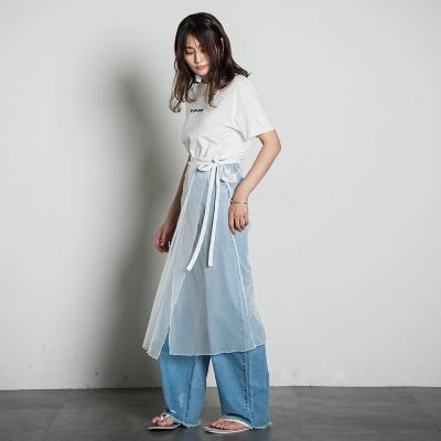 チュールラップスカート≪手洗い可能≫