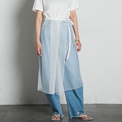 チュールラップスカート≪手洗い可能≫