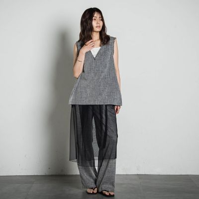 チュールラップスカート≪手洗い可能≫