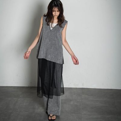 チュールラップスカート≪手洗い可能≫