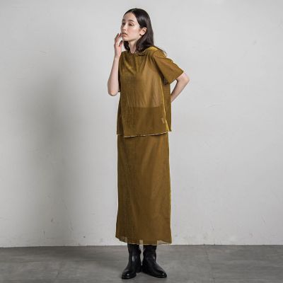 シアーベロアナロースカート≪手洗い可能≫