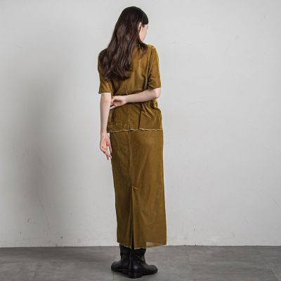 シアーベロアナロースカート≪手洗い可能≫