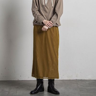 シアーベロアナロースカート≪手洗い可能≫
