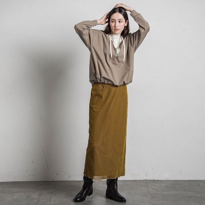 シアーベロアナロースカート≪手洗い可能≫