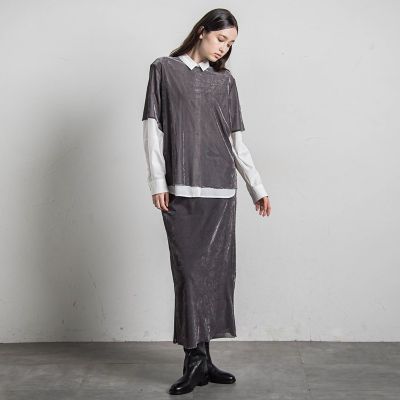 シアーベロアナロースカート≪手洗い可能≫