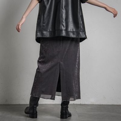 シアーベロアナロースカート≪手洗い可能≫