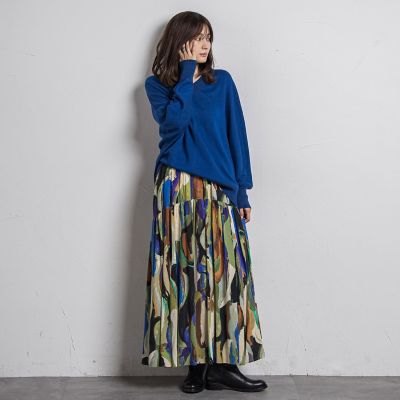 ＩＰＥＫＥＲプリントカーブティアードスカート≪手洗い可能≫