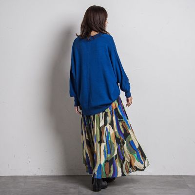 ＩＰＥＫＥＲプリントカーブティアードスカート≪手洗い可能≫