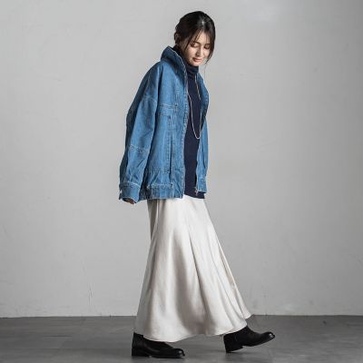 【カタログ掲載】ビンテージサテンナロースカート≪洗濯機で洗える≫