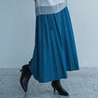 デニムプリーツスカート | MAYSON GREY (Women)/メイソングレイ | 三越
