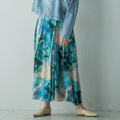 ＜MAYSON GREY（Women）＞ＩＰＥＫＥＲタックフレアスカート≪手洗い可能≫