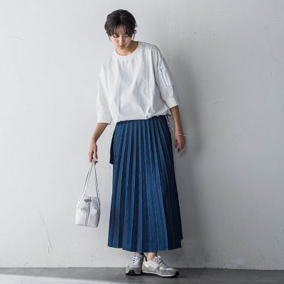 デニムＭＩＸライトプリーツスカート