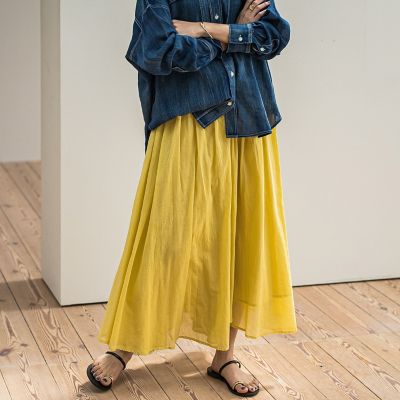 コットンボイル２ＷＡＹエアリーギャザースカート≪手洗い可能≫