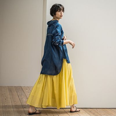 コットンボイル２ＷＡＹエアリーギャザースカート≪手洗い可能≫