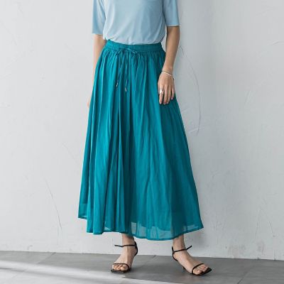 コットンボイル２ＷＡＹエアリーギャザースカート≪手洗い可能≫
