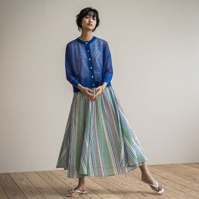 コットンボイル２ＷＡＹエアリーギャザースカート≪手洗い可能≫