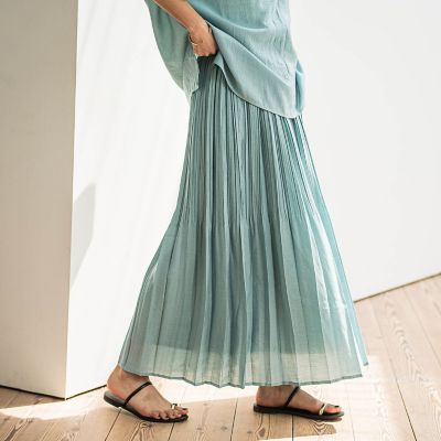 ラフィーネクロスランダム消しプリーツスカート≪手洗い可能　／　セットアップ対応≫