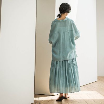 ラフィーネクロスランダム消しプリーツスカート≪手洗い可能　／　セットアップ対応≫