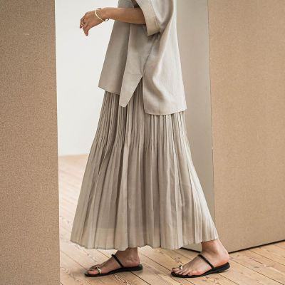 ラフィーネクロスランダム消しプリーツスカート≪手洗い可能　／　セットアップ対応≫