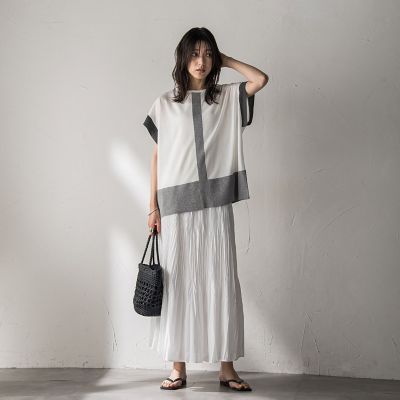 シアーランダムプリーツスカート≪洗濯機で洗える≫