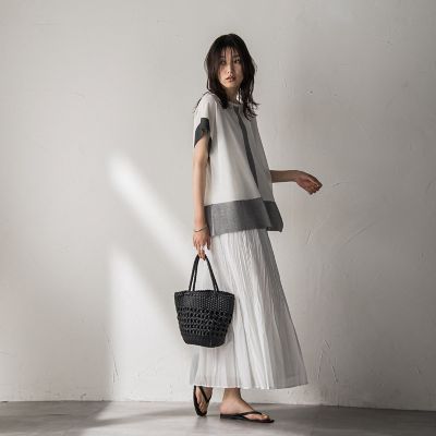 シアーランダムプリーツスカート≪洗濯機で洗える≫
