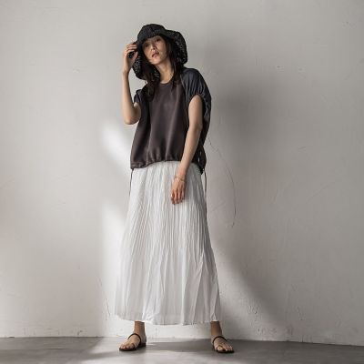 シアーランダムプリーツスカート≪洗濯機で洗える≫