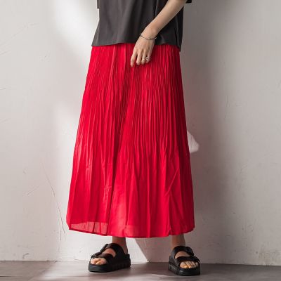 シアーランダムプリーツスカート≪洗濯機で洗える≫