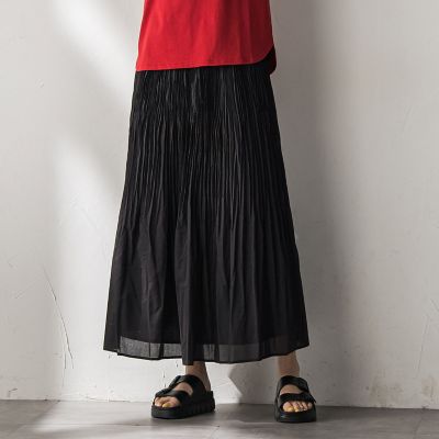 シアーランダムプリーツスカート≪洗濯機で洗える≫