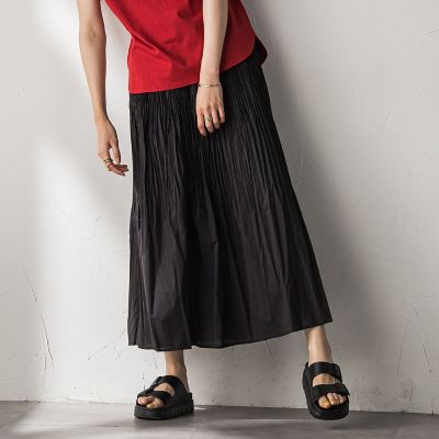 シアーランダムプリーツスカート≪洗濯機で洗える≫