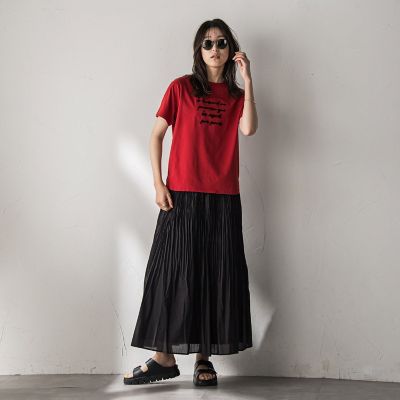 シアーランダムプリーツスカート≪洗濯機で洗える≫