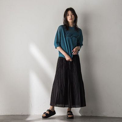 シアーランダムプリーツスカート≪洗濯機で洗える≫