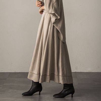 ＜MAYSON GREY（Women）＞カラーデニムフレアスカート≪洗濯機で洗える≫